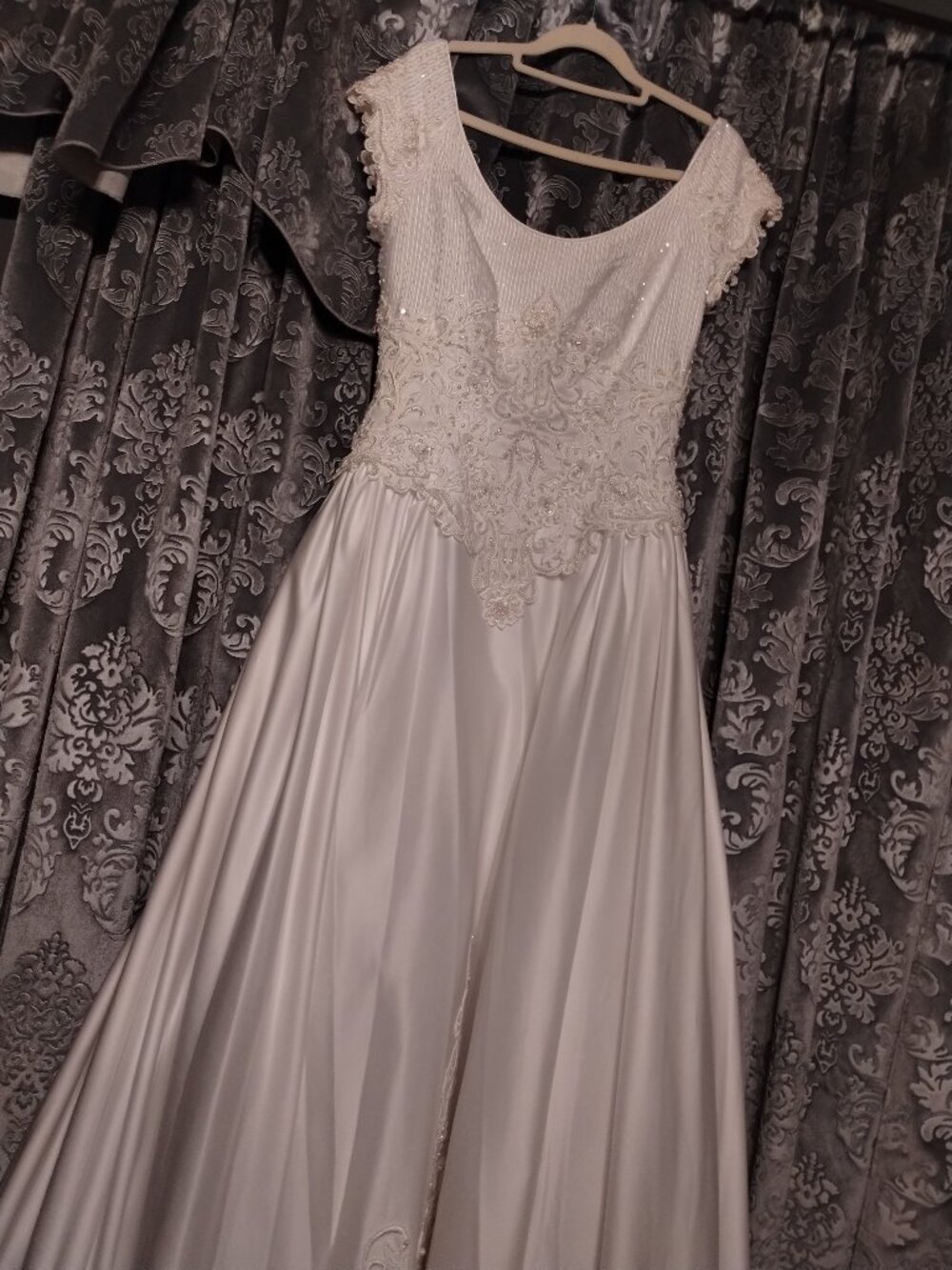 1980 Mary's Original Satin & Beaded Ballgown (Orig. $1500)